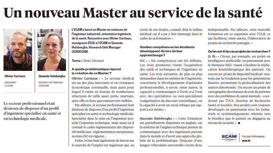 Trends Tendance Un nouveau Master au service de la santé