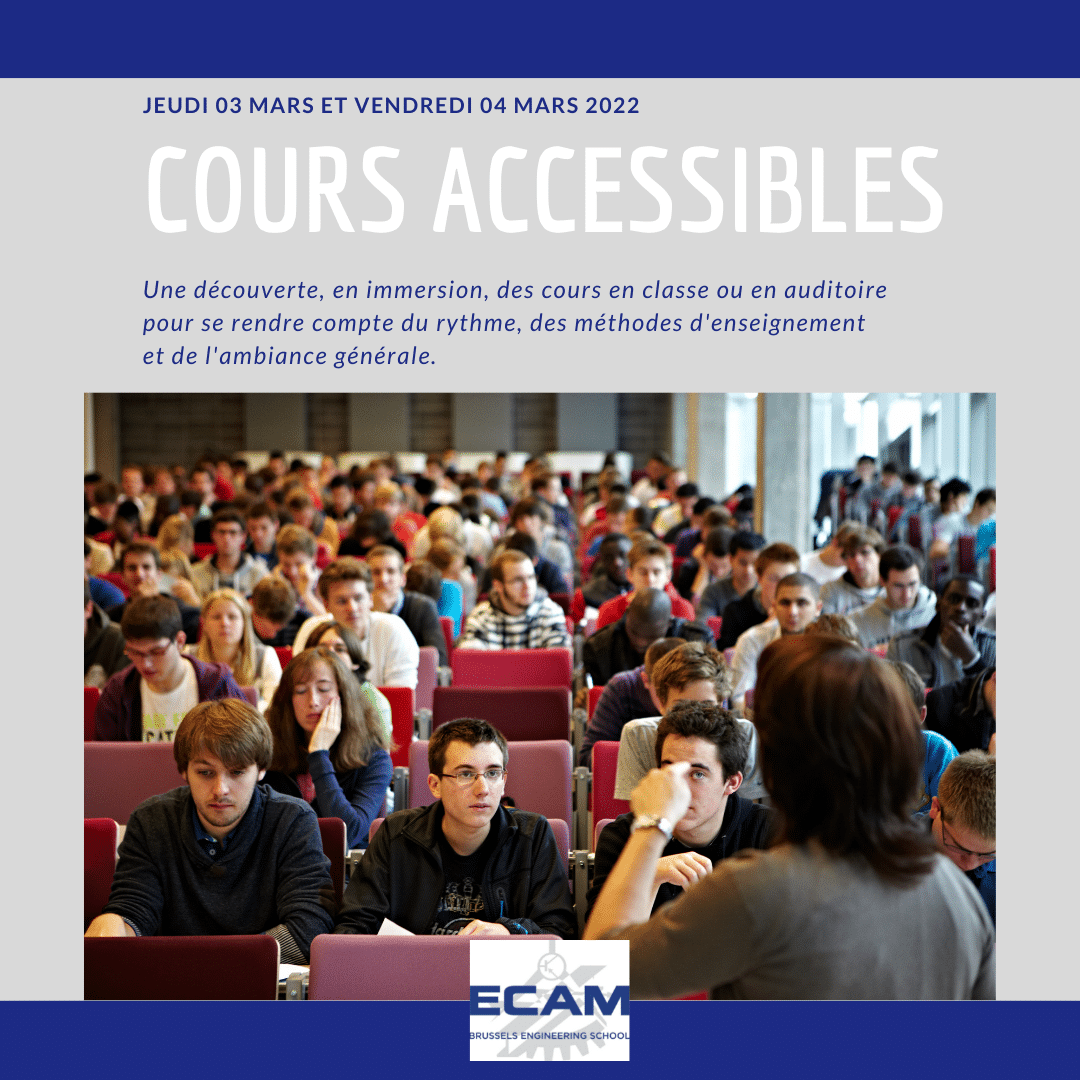 Cours accessibles préinscription